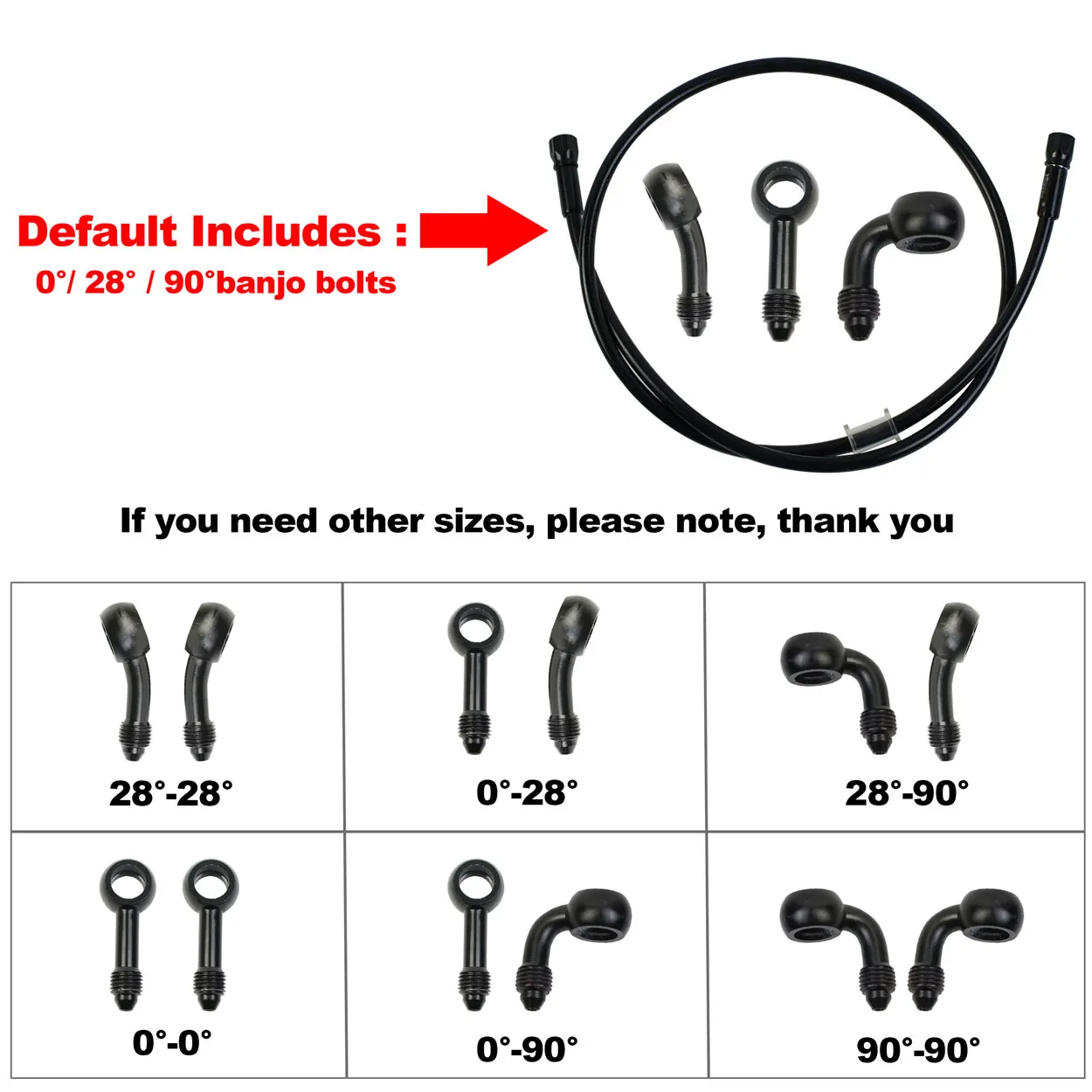 AN3 Braided Brake Hose Motorcy - Brake Line Motorcycle ulasan dan harga